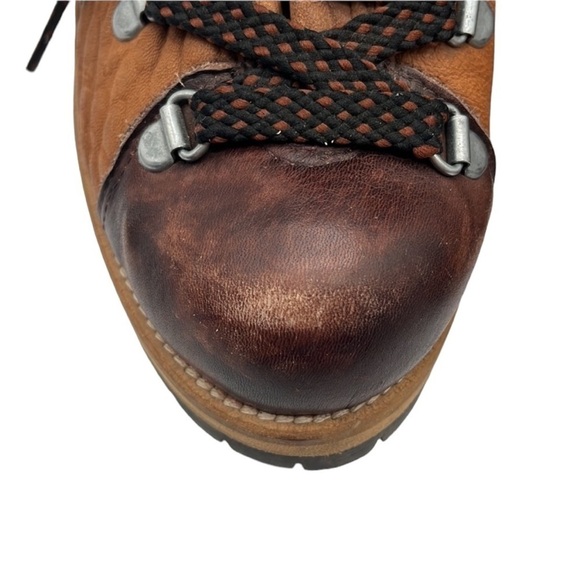 Free People Breakwater Tan Brown Leather Shearling Hiker Boots Women's Sz 38 / 7 - Picture 4 of 10